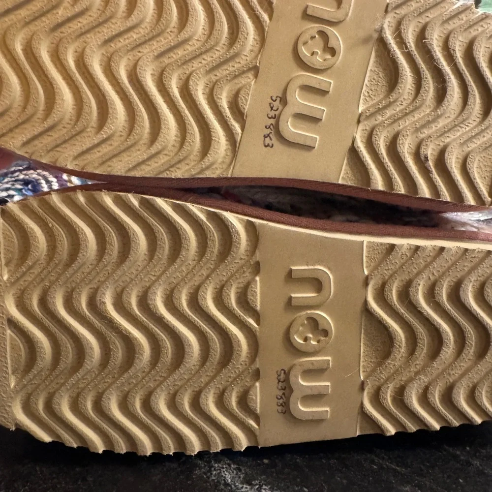 Mou Multicolor Zigzag Knit Boots - Picture 4 of 5